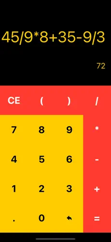 Calculator app with advanced functions